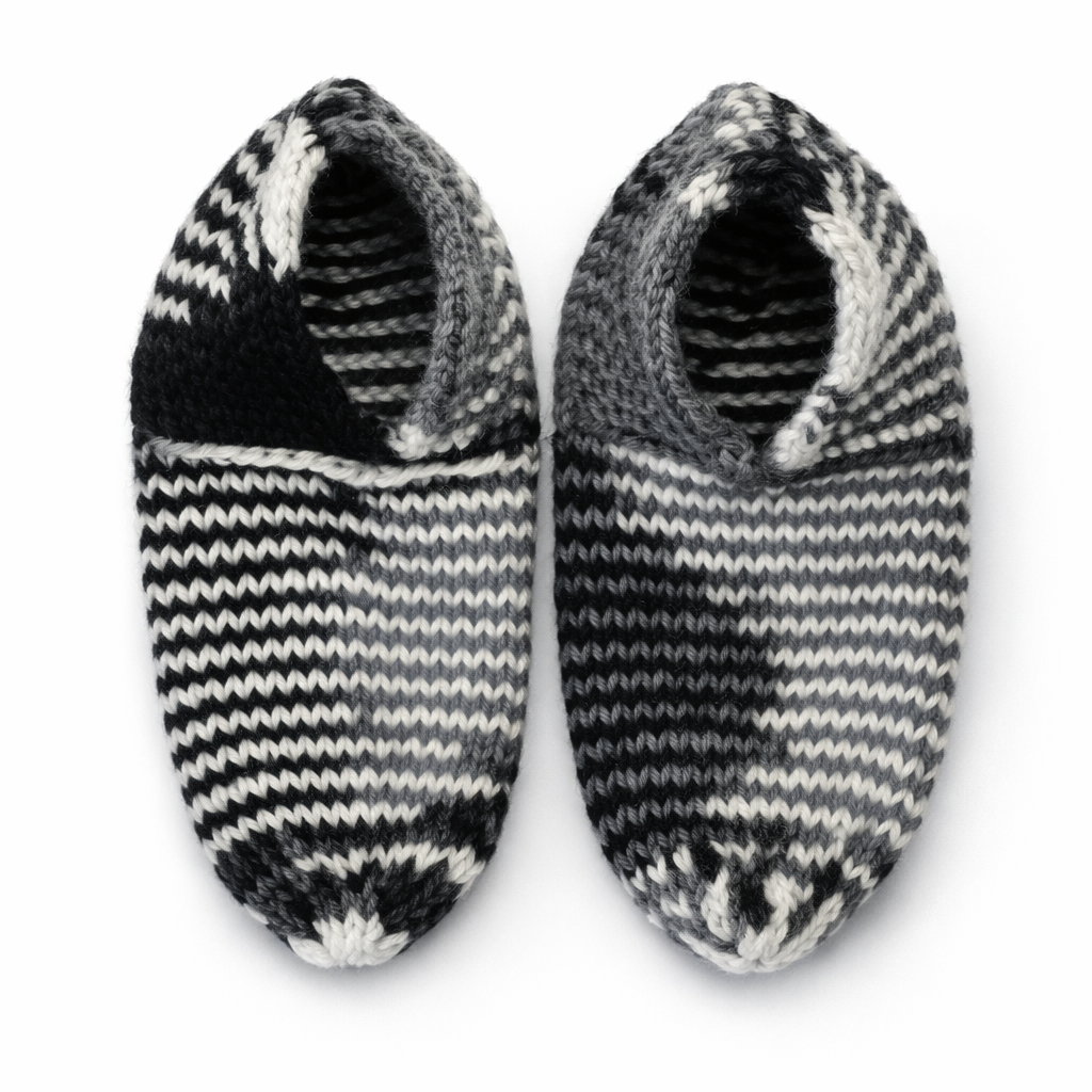 Handmade Wool Slippers – Limited Pattern Edition Model 10