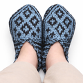 Handmade Wool Slippers – Limited Pattern Edition Model 3 "Blue"